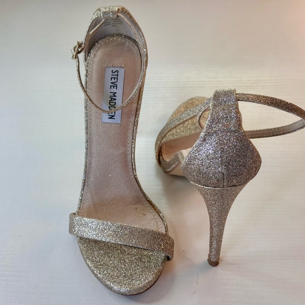 Steve Madden Gold Glitter Women's Heels